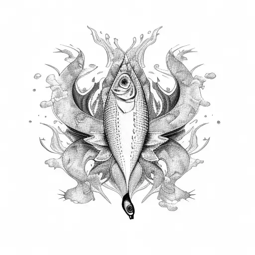 addiction recovery with fish tattoo design idea