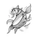 addiction recovery with fish tattoo design idea