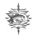 addiction recovery with fish tattoo design idea