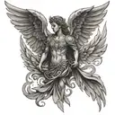 six-winged seraph tattoo design idea