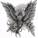 six-winged seraph tattoo design idea