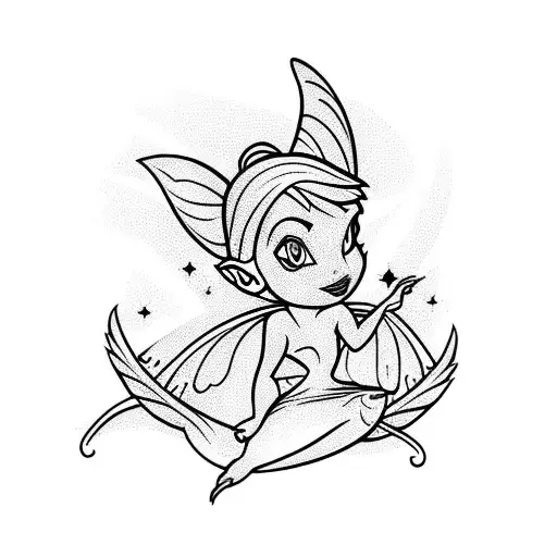 tinkerbell tattoo design idea