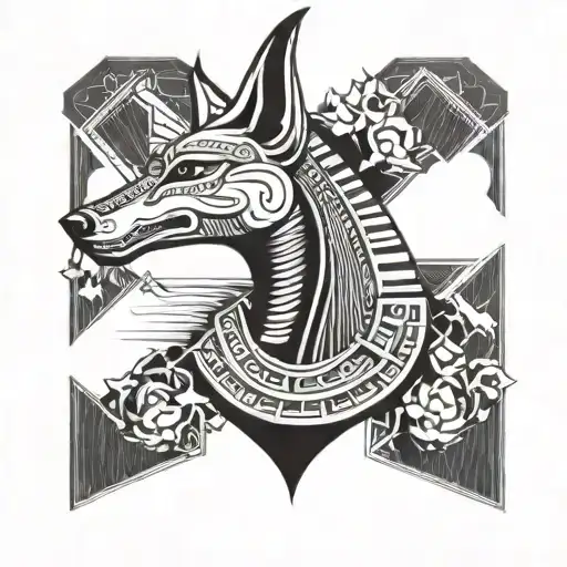 Program code anubis tattoo design idea