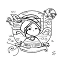 daughters name is Emma and birthdate is March 14, 2023 tattoo design idea