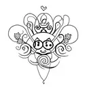 daughters name is Emma and birthdate is March 14, 2023 tattoo design idea