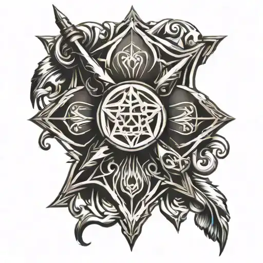 protection service logo  tattoo design idea