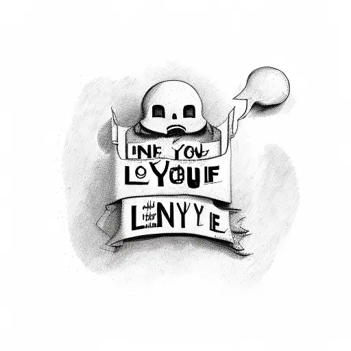 The appropriate font for the sentence (Love your self) tattoo design idea