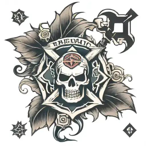 shinigami  paramedic symbol tattoo design idea