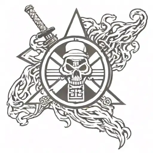 shinigami  paramedic symbol tattoo design idea