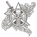 shinigami  paramedic symbol tattoo design idea