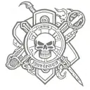 shinigami  paramedic symbol tattoo design idea