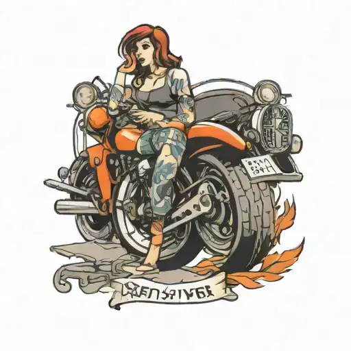 vehicle mechanic female suicide survivor tattoo design idea