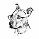 pitbull dog tattoo design idea