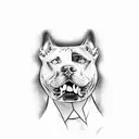 pitbull dog tattoo design idea