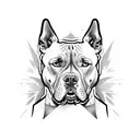 pitbull dog tattoo design idea