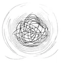 sysiphus abstract fine line simple tattoo design idea