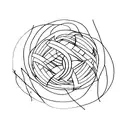 sysiphus abstract fine line simple tattoo design idea