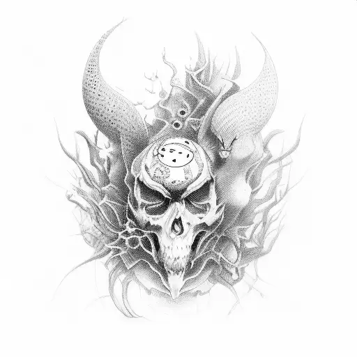 sanity and insanity tattoo design idea