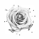 Rose, Clock, Butterflies tattoo design idea