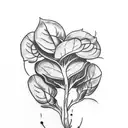 spinach tattoo design idea