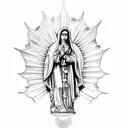 our lady Guadalupe  tattoo design idea
