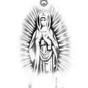 our lady Guadalupe  tattoo design idea
