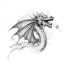 dragon, lightning, god,  tattoo design idea