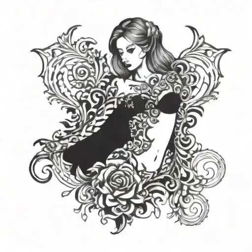 girl waist tattoo gorgeous   tattoo design idea