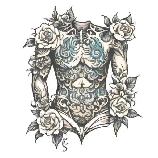 tattooed torso tattoo design idea