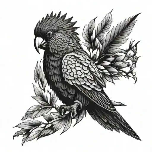 black cockatoo tattoo design idea