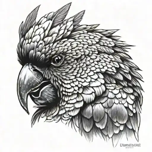 black cockatoo tattoo design idea