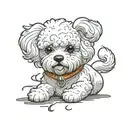 bichon dog tattoo design idea