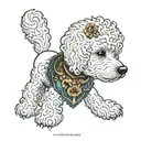 bichon dog tattoo design idea