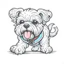 bichon dog tattoo design idea