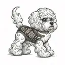 bichon dog tattoo design idea