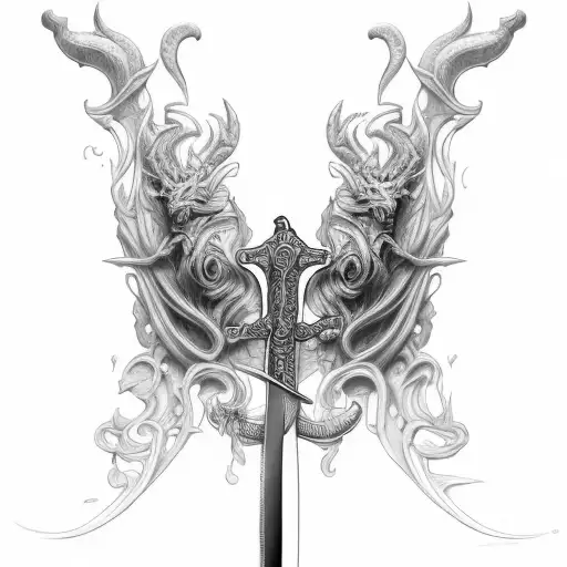 Sword tattoo design idea