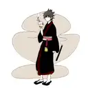 Japanese style with anime references and smoke  tattoo design idea