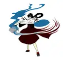 Japanese style with anime references and smoke  tattoo design idea