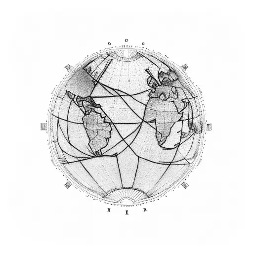 map monde tattoo design idea