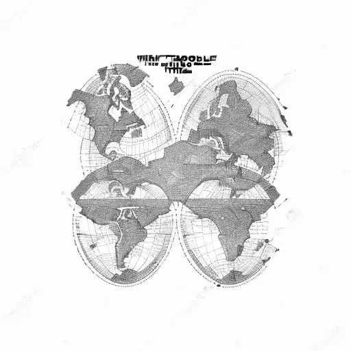map monde tattoo design idea