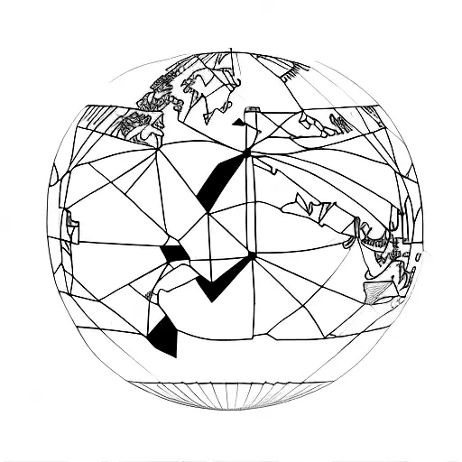 map monde tattoo design idea