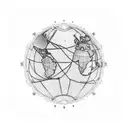 map monde tattoo design idea