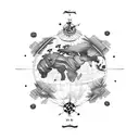 map monde tattoo design idea