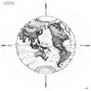 map monde tattoo design idea
