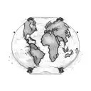 map monde tattoo design idea