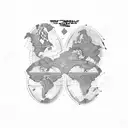 map monde tattoo design idea