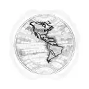 map monde tattoo design idea