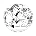 map monde tattoo design idea