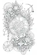 That sounds like a powerful and meaningful combination! Here's how you could incorporate all these elements into a cohes tattoo design idea