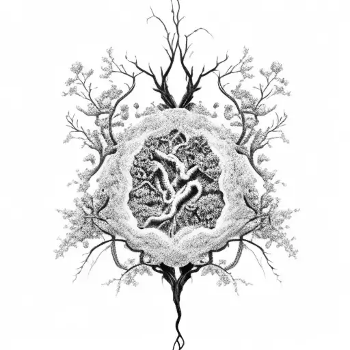 A black-grey tattoo of a thought-provoking quote about atheism, surrounded by delicate vines and flowers to symbolize the beauty of nature's existence without the need for a higher power. tattoo design idea
